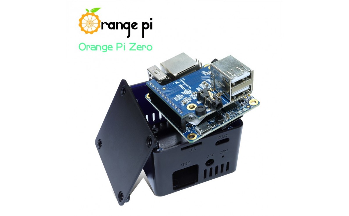 برد چهار هسته ای Orange Pi Zero Plus 2 مدلH3 + کیس + برد توسعه USB